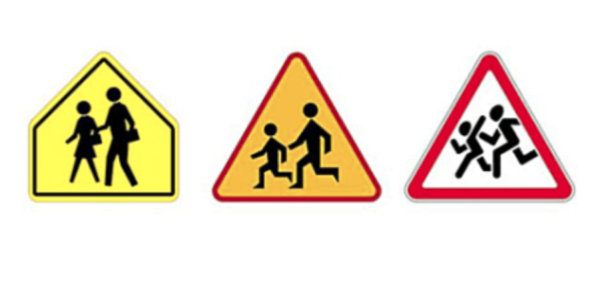 Дорожные знаки с человечками