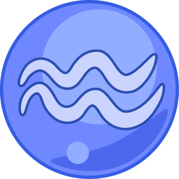 Водолей на белом фоне