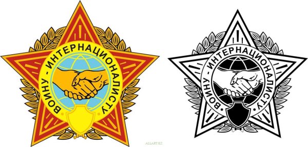 Воину-интернационалисту медаль вектор