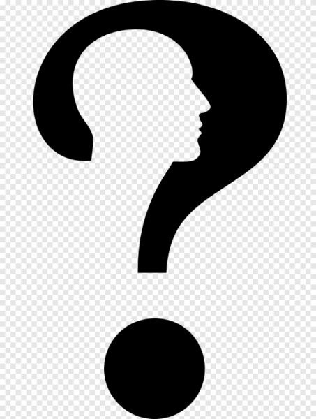 Силуэт человека с вопросом