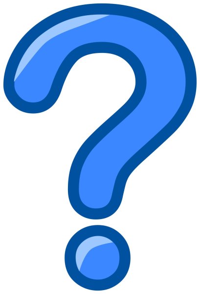 Знак вопроса голубой