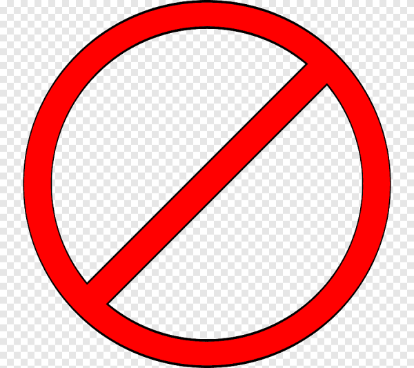 Знак запрета прозрачный