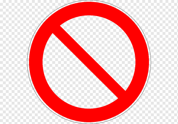 Красный запрещающий знак