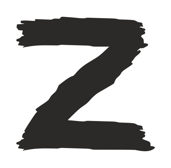 Буква z наклейка