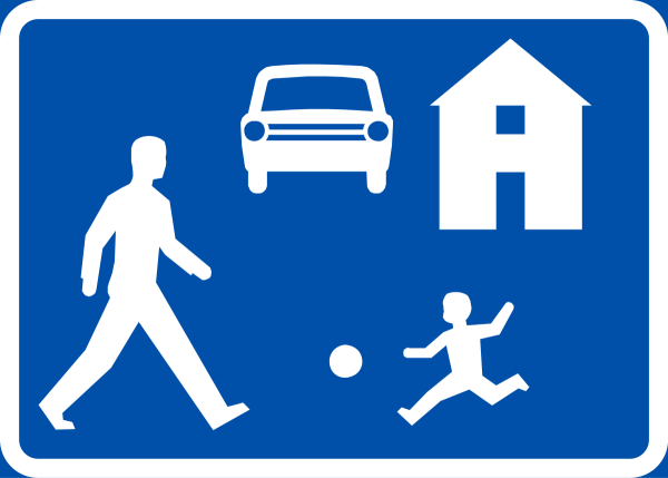 Знак жилая зона