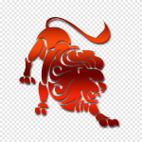 Знак зодиака Лев красный