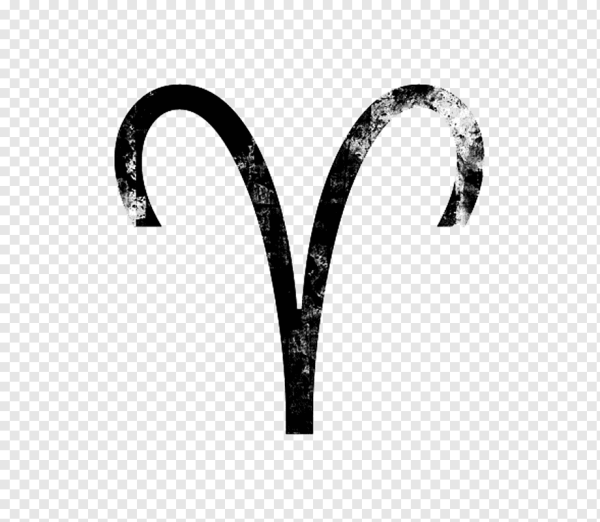 С астрологическими символами овна