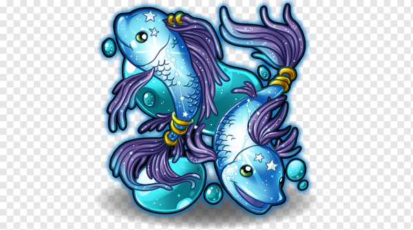 Знак зодиака рыбы символ на прозрачном фоне