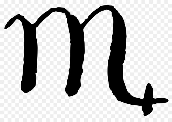 Знак скорпиона на прозрачном фоне