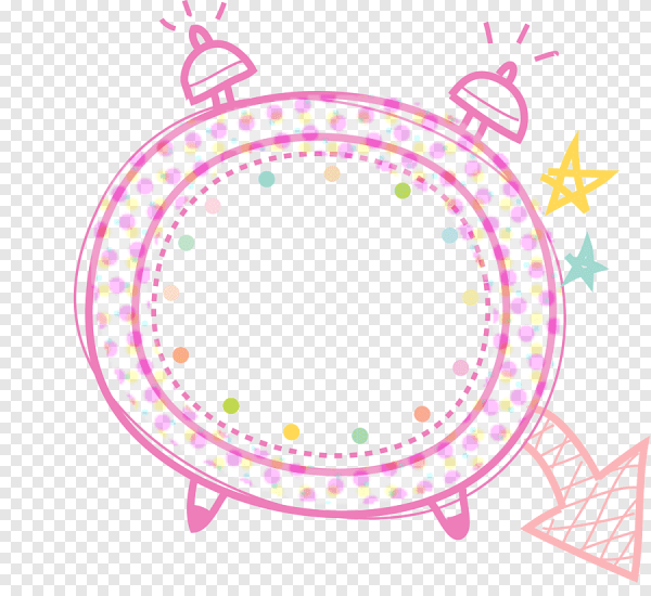 Розовый будильник для метрики