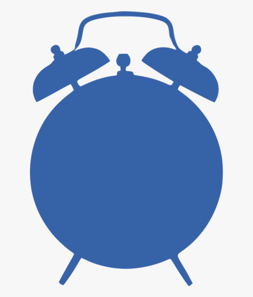 Голубой будильник для метрики