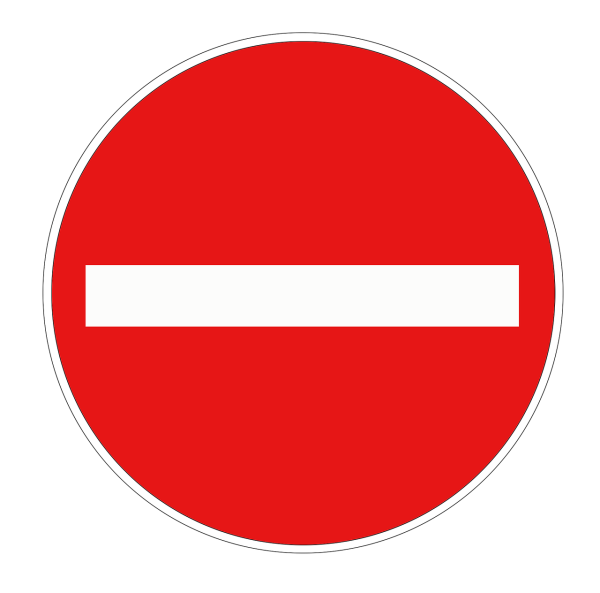 Дорожный знак кирпич