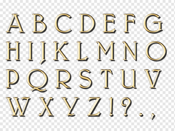 Золотые английские буквы