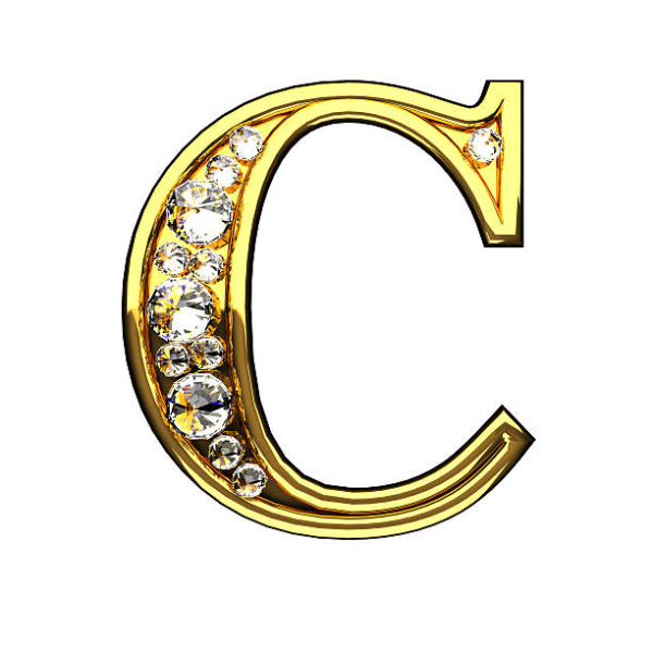 Буквы с бриллиантами