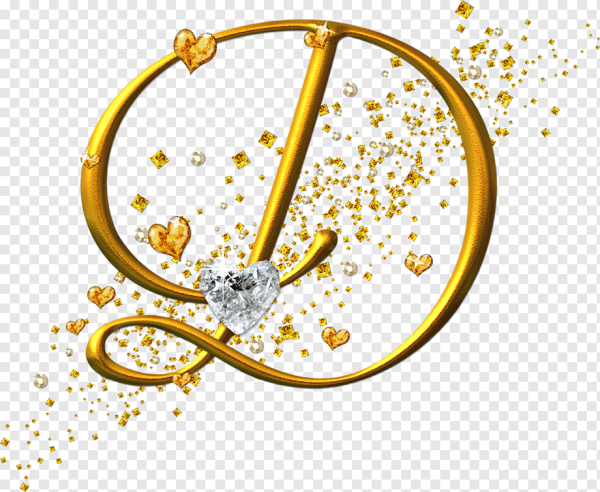 Буква д красивая Золотая