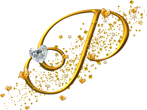 Красивые золотые буквы