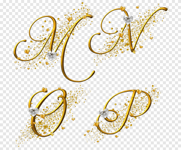 Красивые золотые буквы