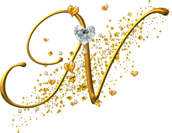 Золотистые буквы на прозрачном фоне