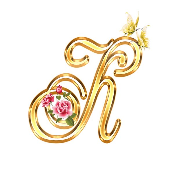 Красивые заглавные буквы на прозрачном фоне