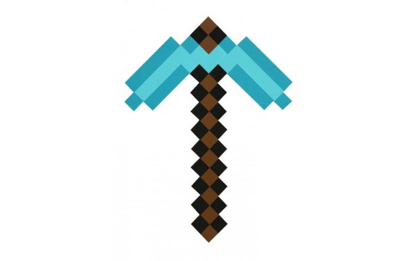 Майнкрафт кирка на белом фоне