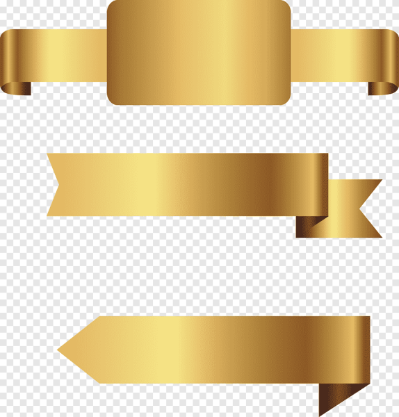 Золотистая лента для надписи