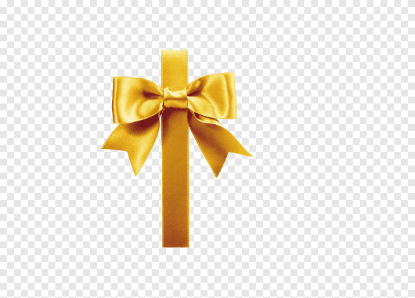 Золотая подарочная лента