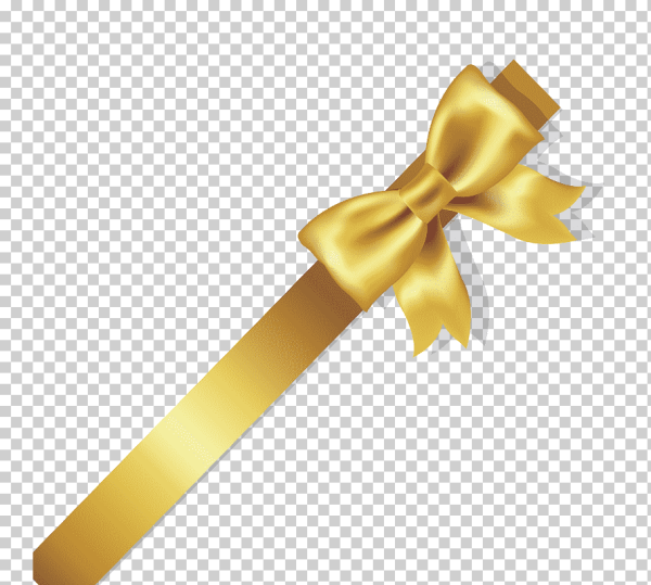Золотой подарочный бант