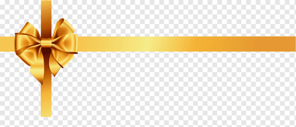 Золотая лента с бантом