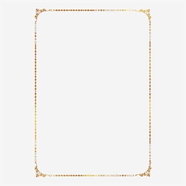 Прямоугольные золотые тонкие рамки