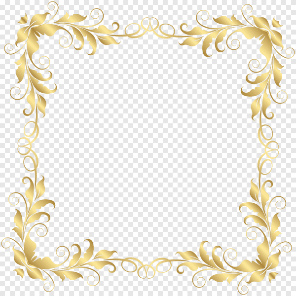 Золотистые узорные рамки