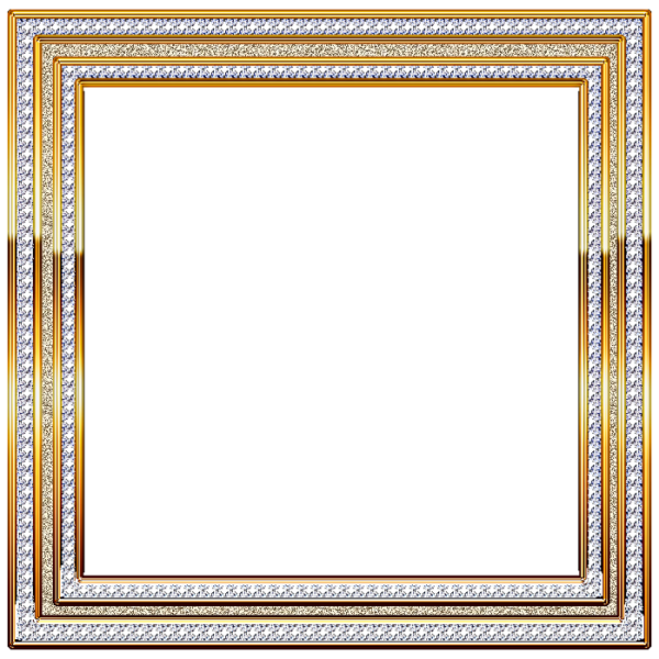 Золотистая квадратная рамка