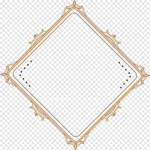Золотая рамка ромб