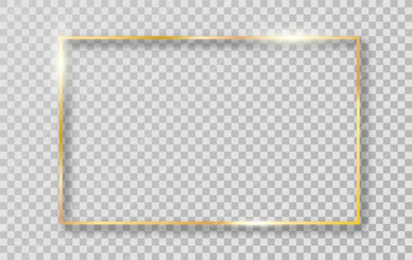 Золотая рамка прямоугольник