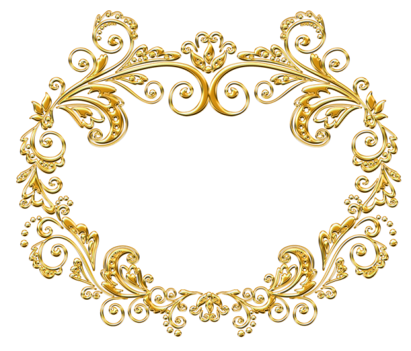 Рамка вензеля золото