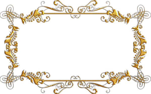 Золотистая ажурная рамка