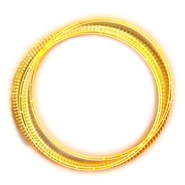 Круглая рамка золото