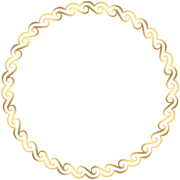 Золотая круглая рамка