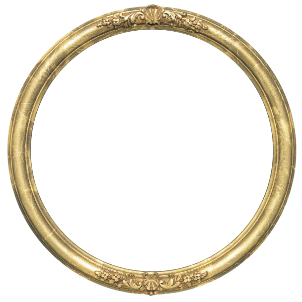 Золотая круглая рамка