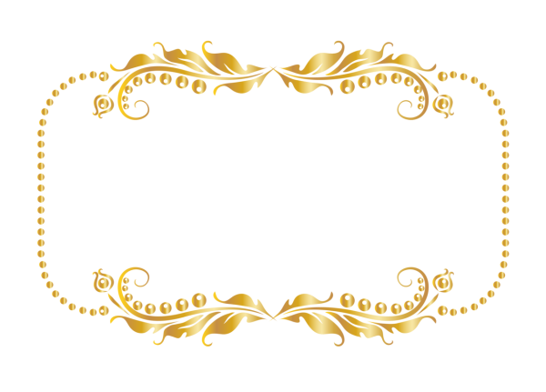 Золотая рамка с вензелями