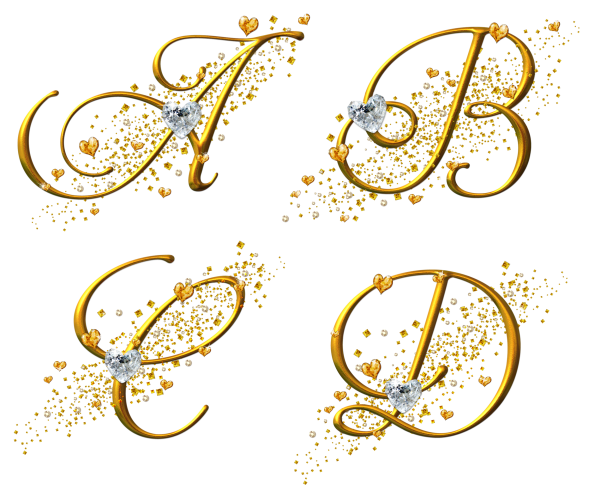 Красивые золотые буквы