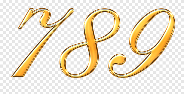 Красивые золотые цифры на прозрачном фоне