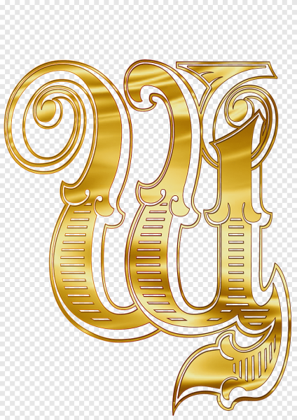 Красивые золотые буквы