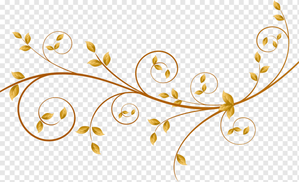 Золотой растительный узор