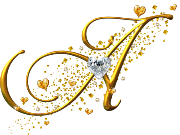 Красивые золотые буквы