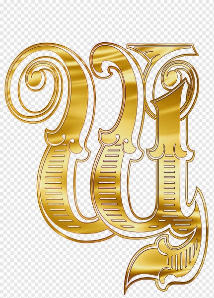 Красивые золотые буквы