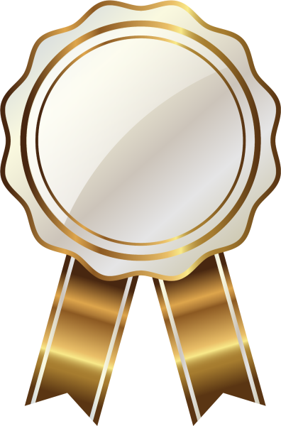 Золотая печать на прозрачном фоне