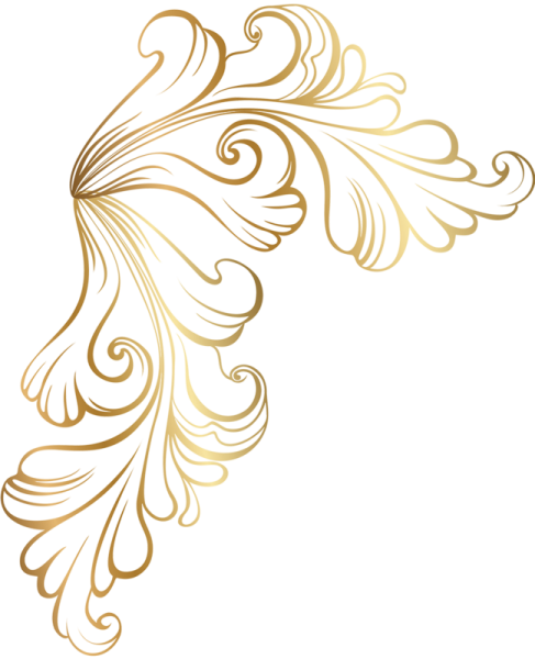 Золотые узоры на прозрачном фоне