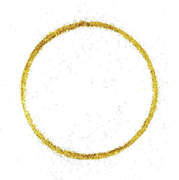 Золотая круглая рамка для фотошопа