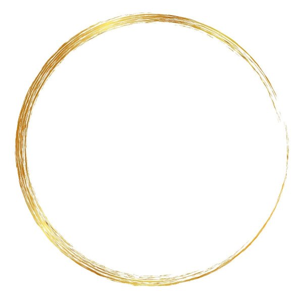 Золотая круглая рамка тонкая