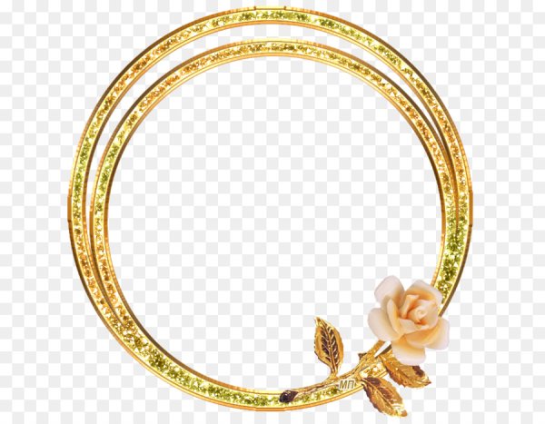 Золотая круглая рамка